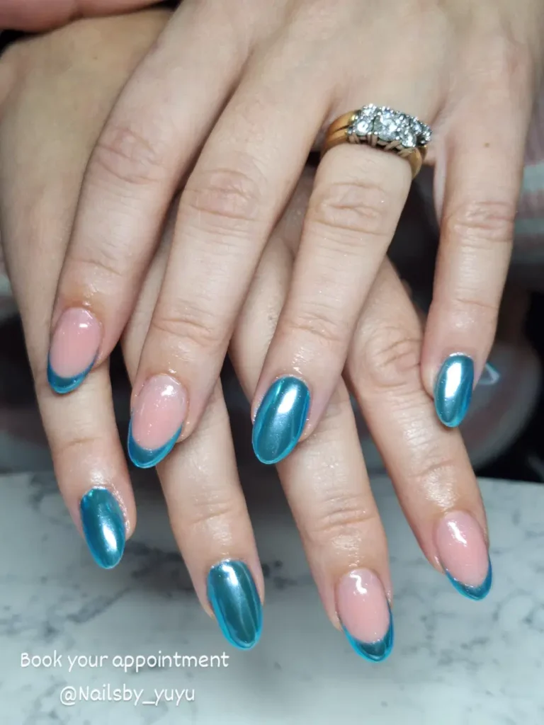 French Nails With a Clean Glossy Finish