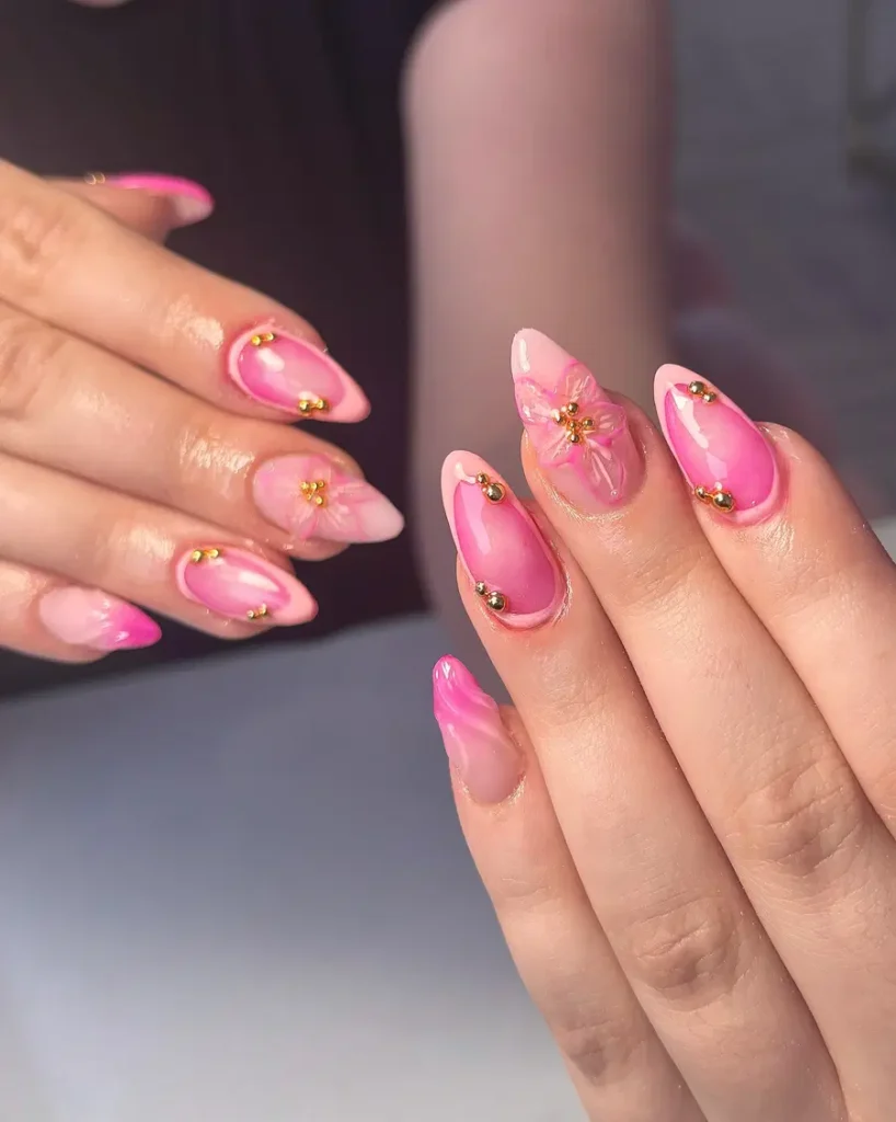 With Soft Floral Details and Gold Accents