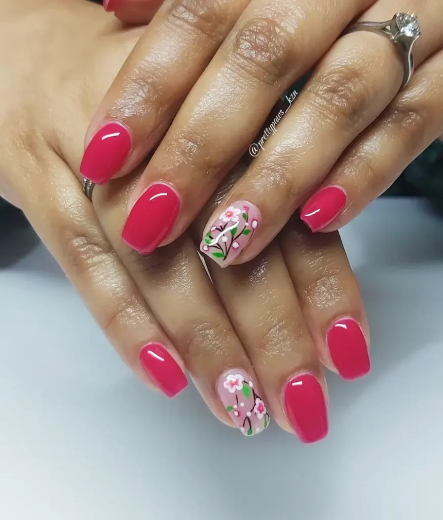 With Soft Floral Accent Art