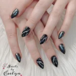 20 Black Chrome Nails Ideas That Feel Bold, Elegant Nails & Totally Luxe Fashion image by @nails.byevelynn