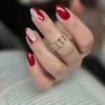 17 Gorgeous Red Glitter Nails for Elegant Nails Lovers Fashion image by @dabkowska.stylizacjapaznokci