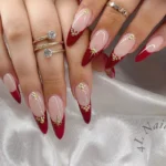20 Red Tip Nails Ideas for a Modern Look | Perfect Elegant Nails for Any Occasion Fashion image by @4lnailsart