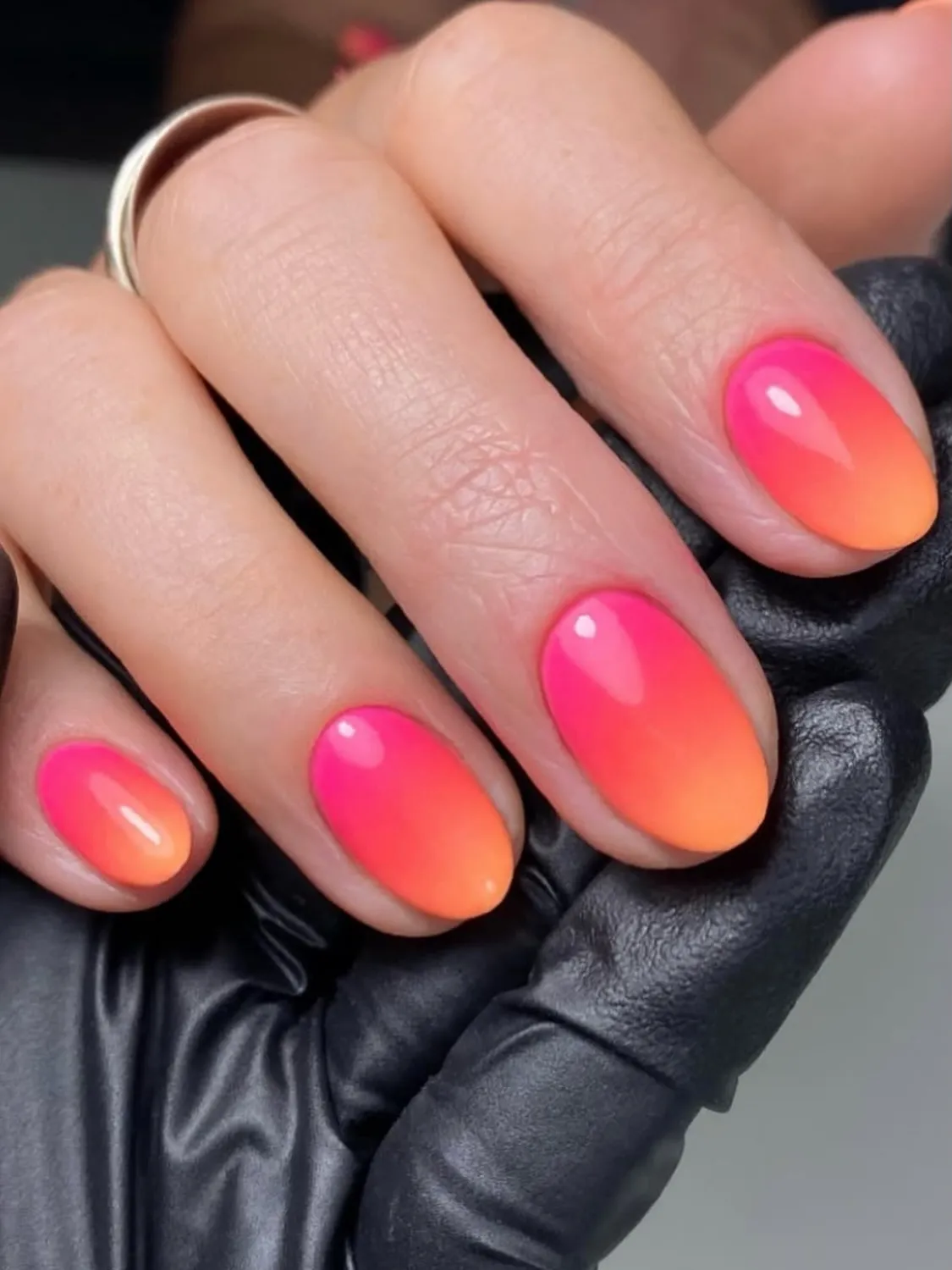 Yellow French Tips with Lemon Details