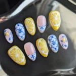 🍋💖 19 Pink Lemon Nails Ideas That Feel Sweet, Bright & Too Cute to Ignore Fashion image by @n.djie