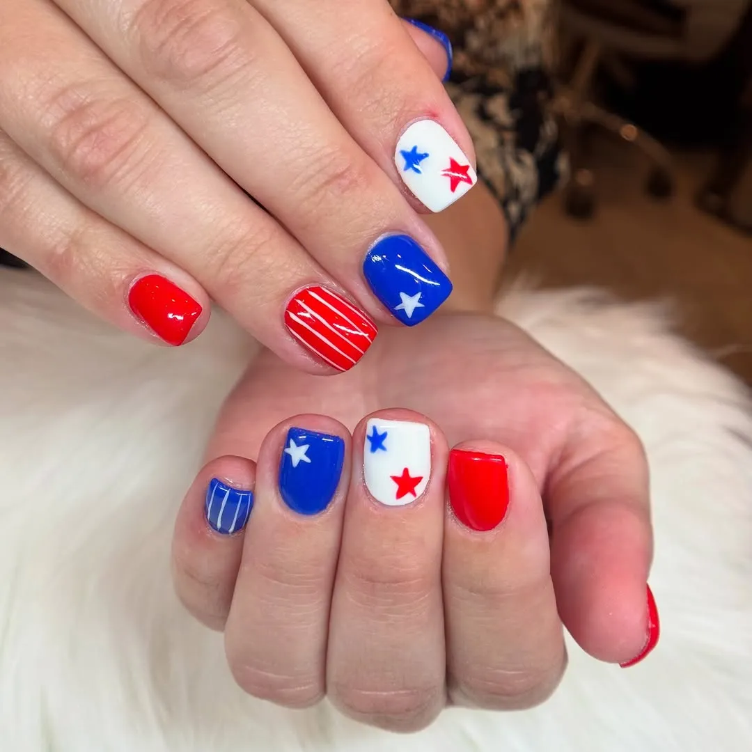 Simple solids with star and line accents