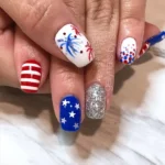⭐ 18 American Nails That Celebrate Freedom With Serious Style Fashion image by @gellynailsbystacie