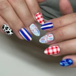 Skip the Basic Red, White & Blue β 19 Patriotic Nails Design Ideas With Real Style Fashion image by @alyssanailtech