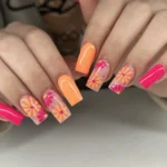 18+ Orange and Pink Nails That Brighten Every Outfit Without Trying Too Hard Fashion image by @thenailslounge2022
