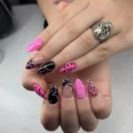 🌸 18+ Chic Black and Pink Nails Inspired by Modern Elegance Fashion image by @vipnailsfarmington