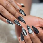 💅 17 Trendy Matte Black Nails That Make a Bold Style Statement Fashion image by @cherrynails2397