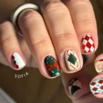 ๐ค 19 Cute Short Plaid Nails That Prove Simple Can Be So Stylish Fashion image by @ruhenailstudio