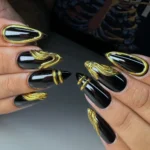 💫 18 Gold and White Nails Worth Saving Before Your Next Salon Visit Fashion image by @notorioushandjobz