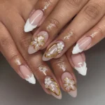 💎 18 Gold and Red Nails That Shine Like Fine Jewelry Fashion image by @acrylicsbycristna