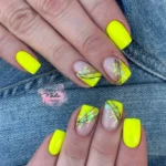 π19 Chic Blue and Yellow Nails You’ll Absolutely Love This Year Fashion image by @nadanailart