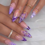 💜 17+ Stunning Purple and Gold Nails Inspired by Royal Elegance Fashion image by @susannguyen02
