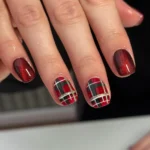 ๐ค 18 Stunning Black Plaid Nails That Never Go Out of Style Fashion image by @amylouiseenails