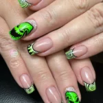 🦇 17+ Halloween Nails Designs Made for a Manicure That Steals the Spotlight Fashion image by @junegilbert_nailartist