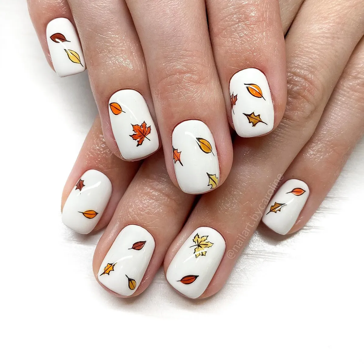 Minimal Leaf Sprinkles on White