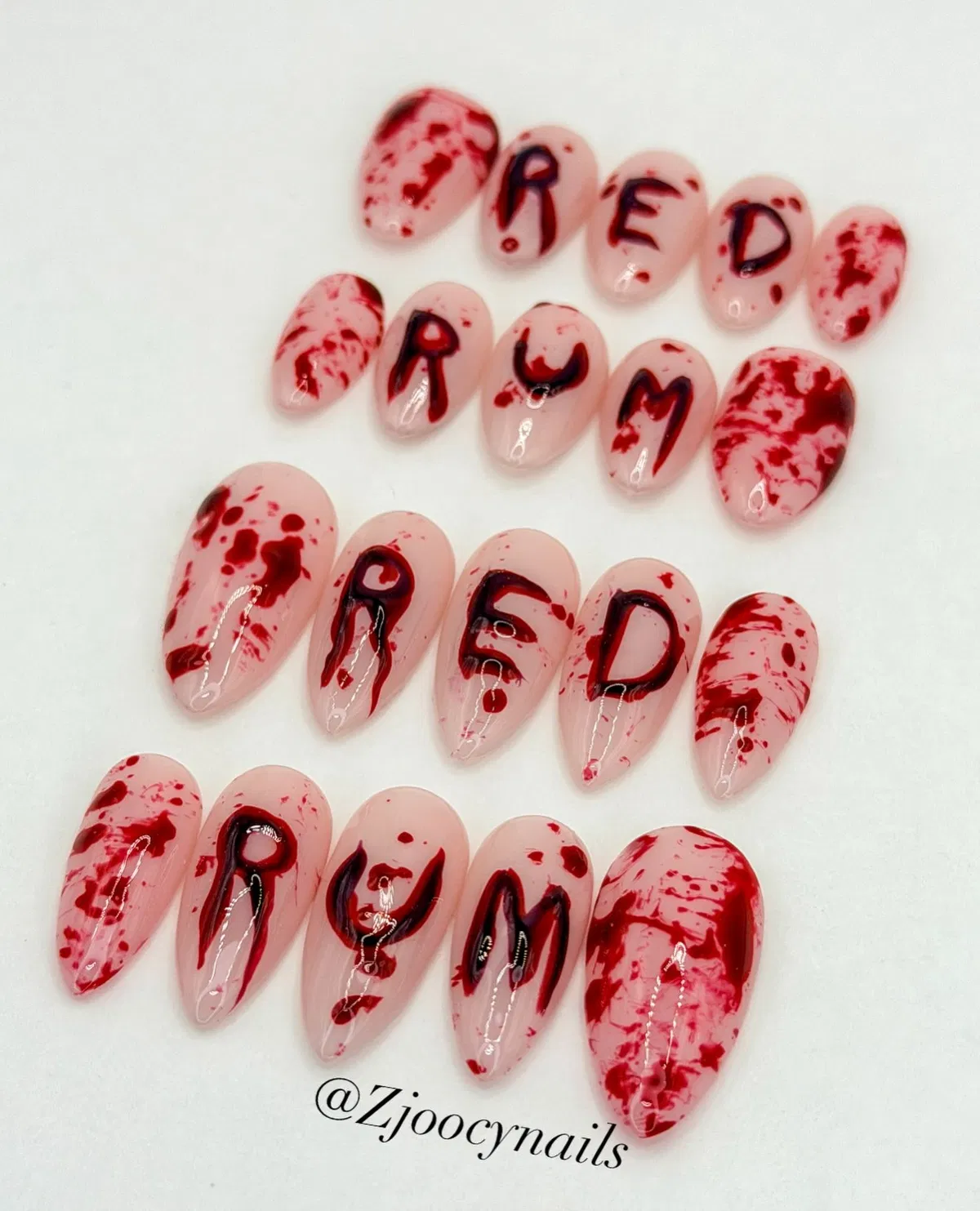 Red splatter letter set spelling βREDRUMβ