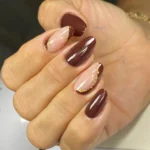 ☕ 20 Brown French Nails You’ll Want to Save for Your Next Classy Manicure Fashion image by @espacojuliamonik_nails