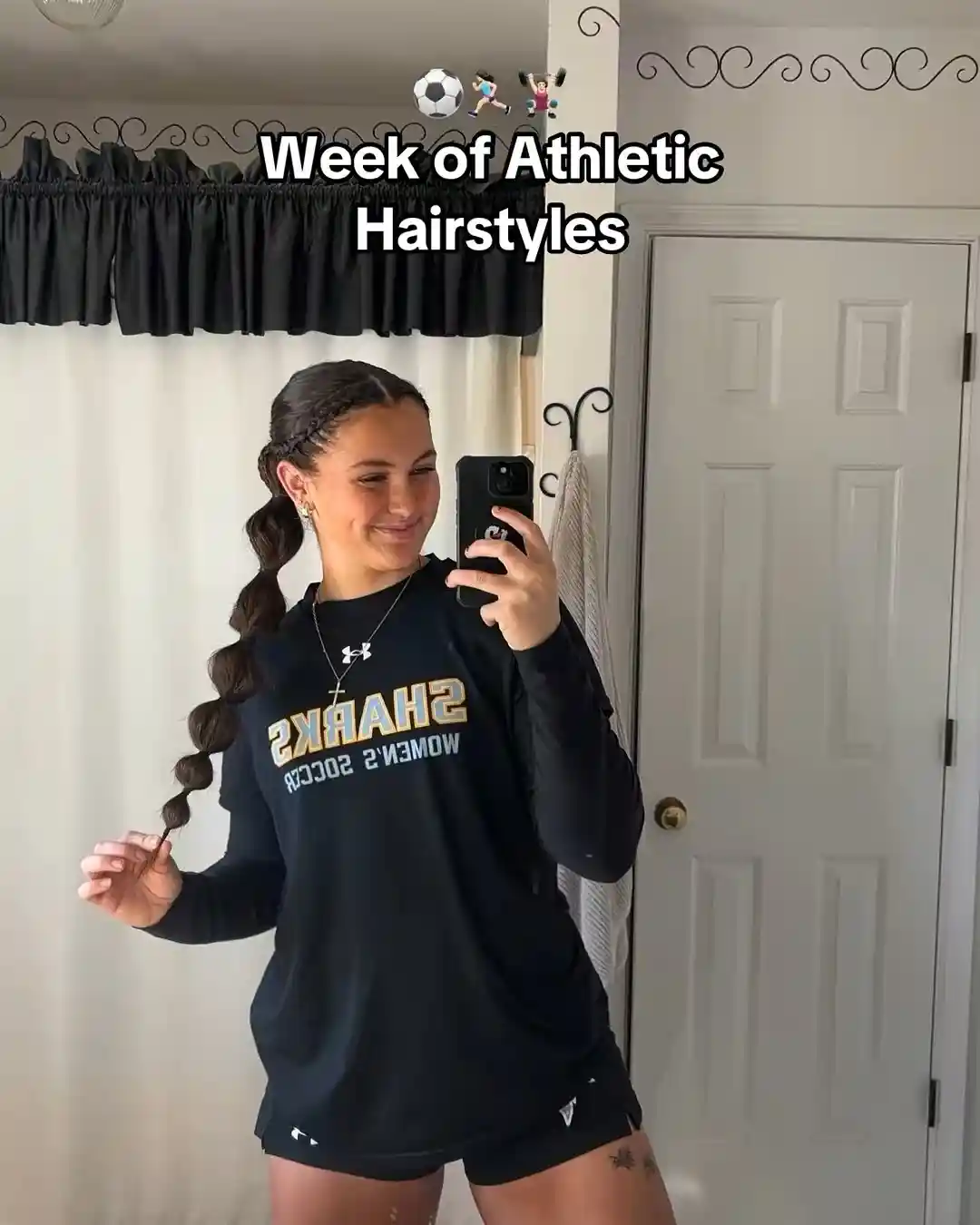 Low side bubble ponytail with hairline braid