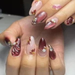 🍷 17 Maroon and Gold Nails You’ll Want to Save for Your Next Glamorous Manicure Fashion image by @nailsbypiw