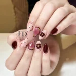🌹 17 Short Maroon Nails You’ll Want to Save for Your Next Elegant Manicure Fashion image by @nailart.byfd