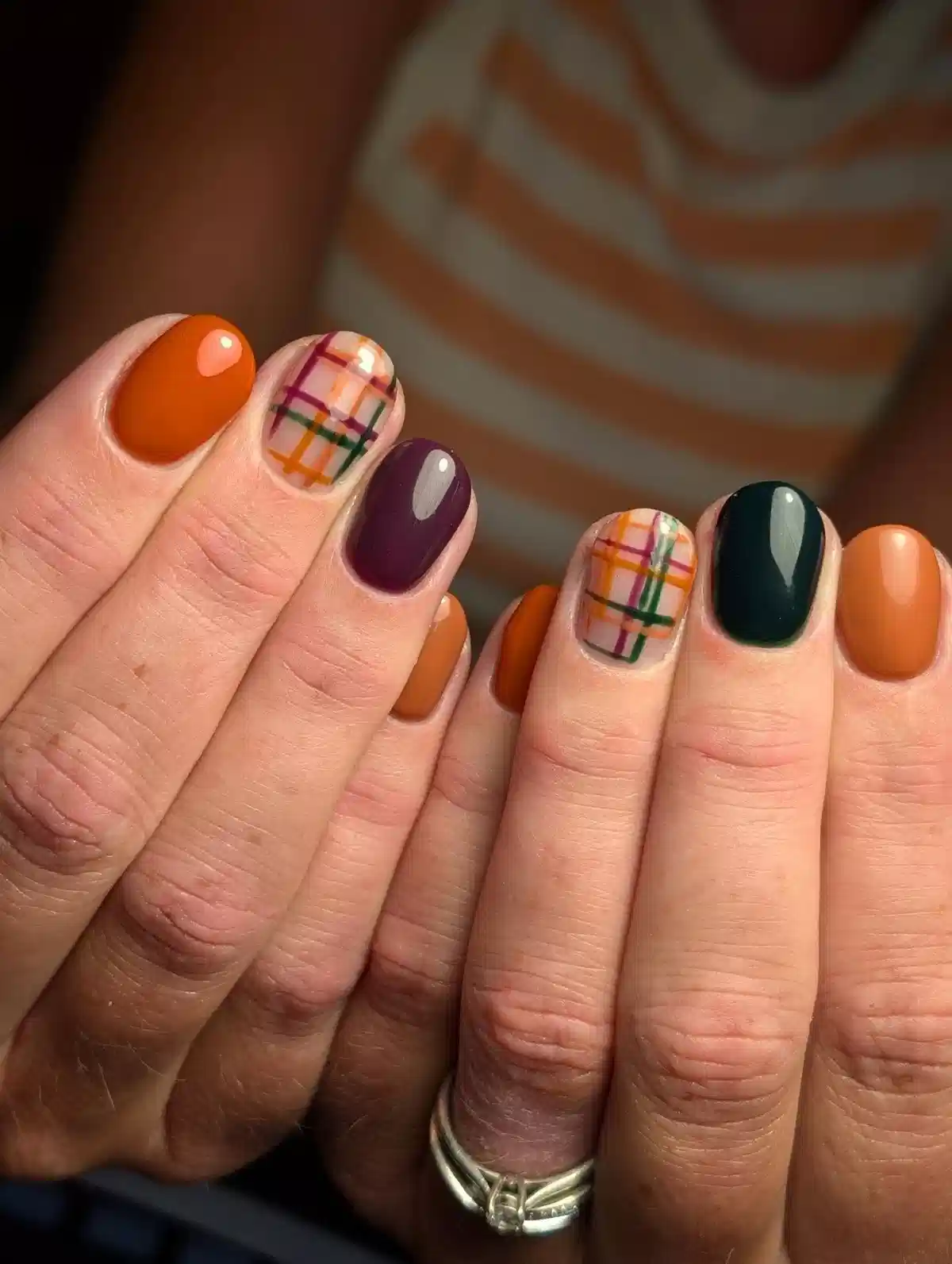 Warm Tones with Multicolor Plaid Accents