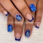 💙 18+ Press On Nails Blue Lovers Will Obsess Over for Their Next Nail Makeover Fashion image by @haleemamalik