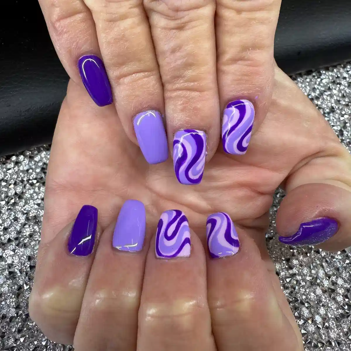 Purple and Lavender Swirl Set