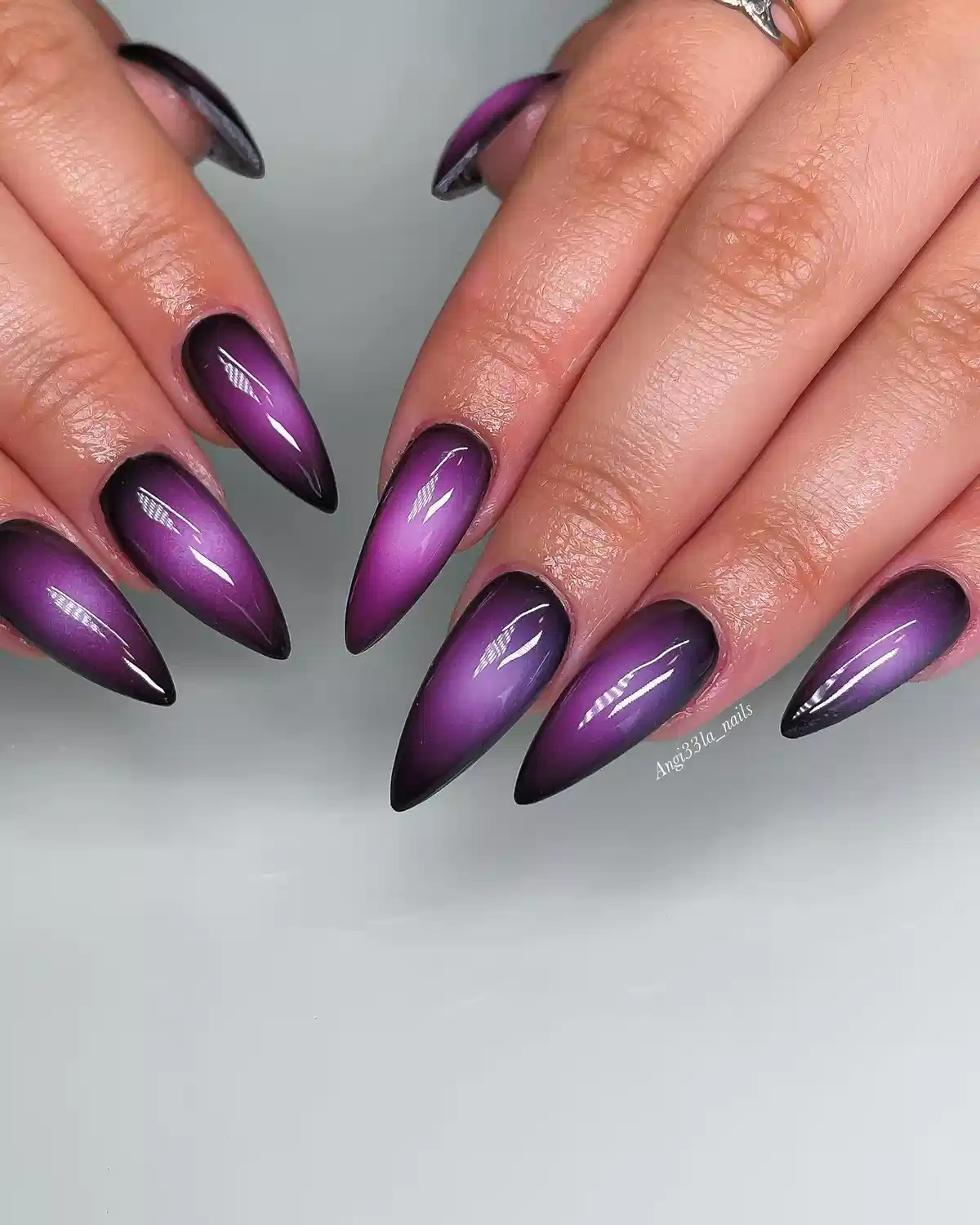 Purple Glow Ombre with Darkened Edges