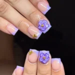 🌸 19+ Purple Flower Nails That Bring Gorgeous Floral Beauty to Your Fingertips Fashion image by @nailsbycamilamartinez
